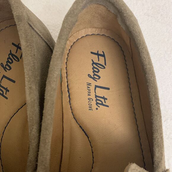 Flag Ltd Napa Glove Leather Driving Loafers Mens 8 Beige New main image 5